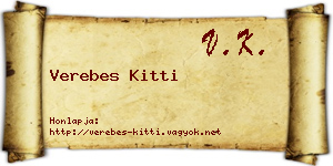 Verebes Kitti névjegykártya